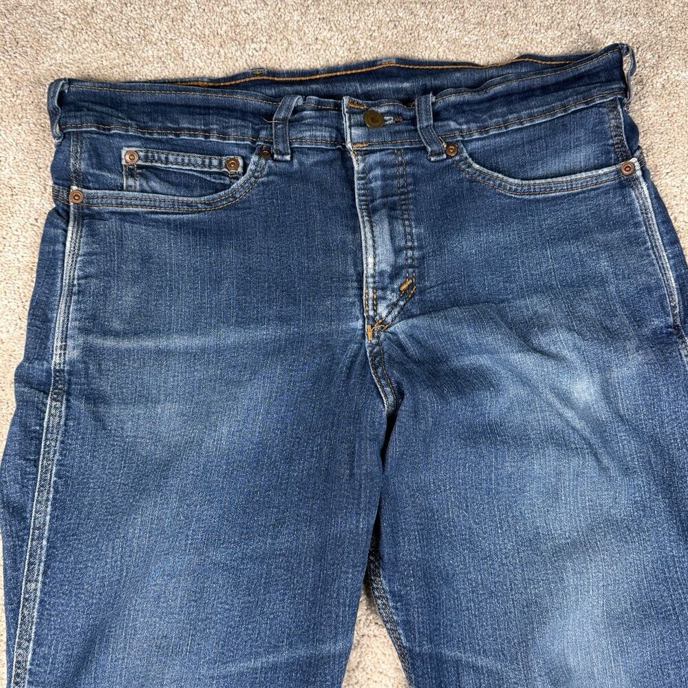 Origin Legit Fit Jeans Blue Dark Wash Stretch D68 USA Made Mens 34 (Fits 34x33)